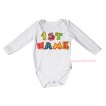Personalize Custom White Baby Jumpsuit & Birthday Baby Name TH586